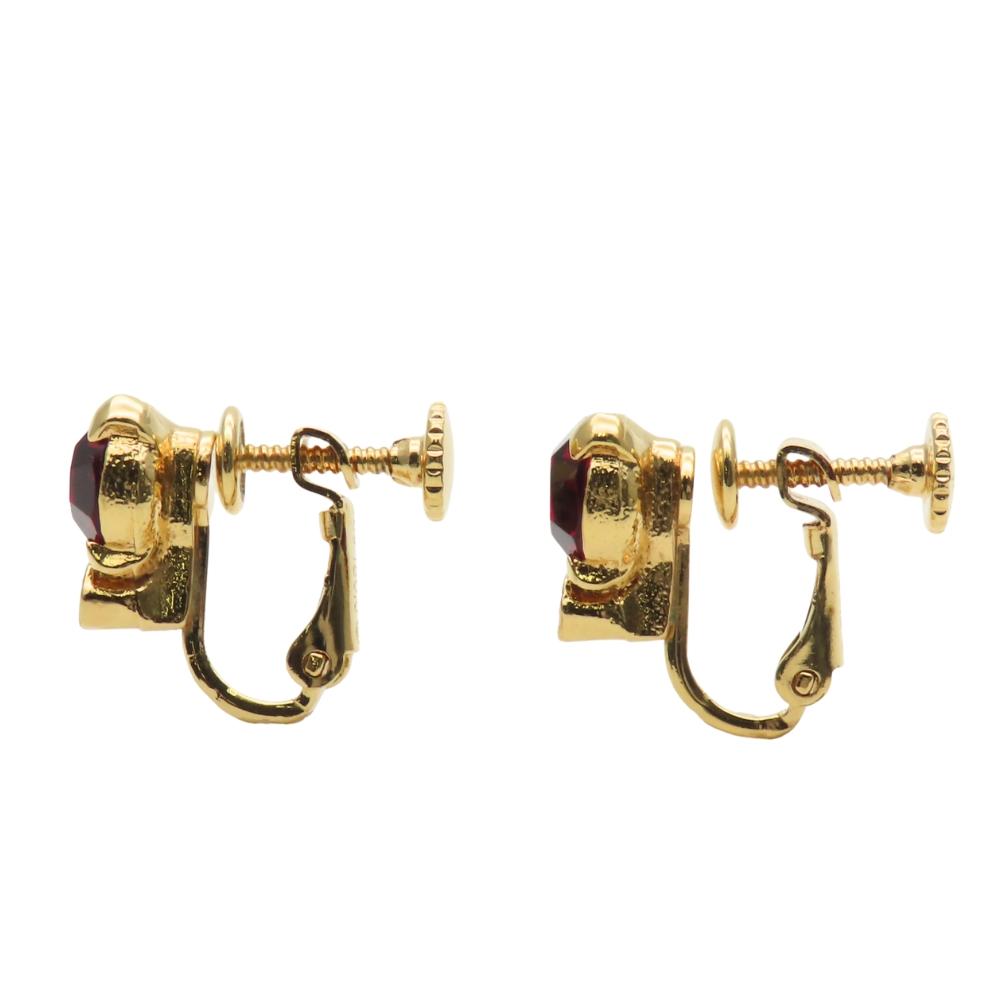 Cercei D'ORLAN Dolan metal/Rhinestone 4.7g placat cu aur roșu