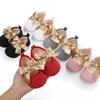Comfortable Baby Bowknot Shoes with Magic Tape, Super Soft for Newborns and Toddlers Aged 0-1 Year