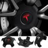 4pcs Car Wheel Center Caps Hub Covers For Tesla 2022 2023 2024 2025 18 Inch Wheels Five Claw Type Athletic Hubcaps Accessories
