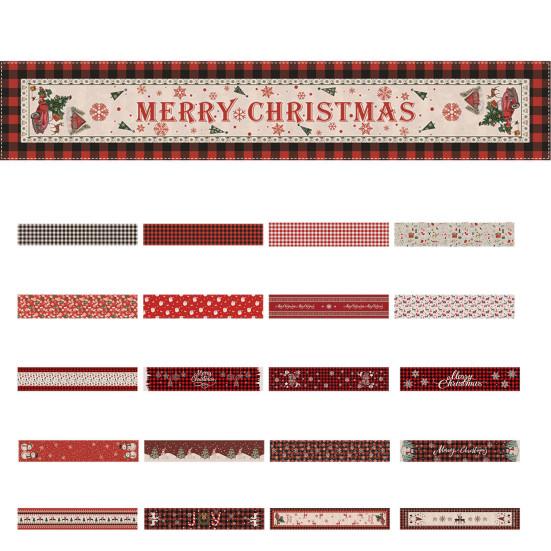 Table Runner Eye-catching Washable Table Durable Soft Plaid Christmas Snowflake Pattern Cloth for Kitchen