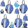Felpa con cappuccio e giacca Cosplay 3D di Undertale Sans Design Morbido e Confortevole Per Tutti
