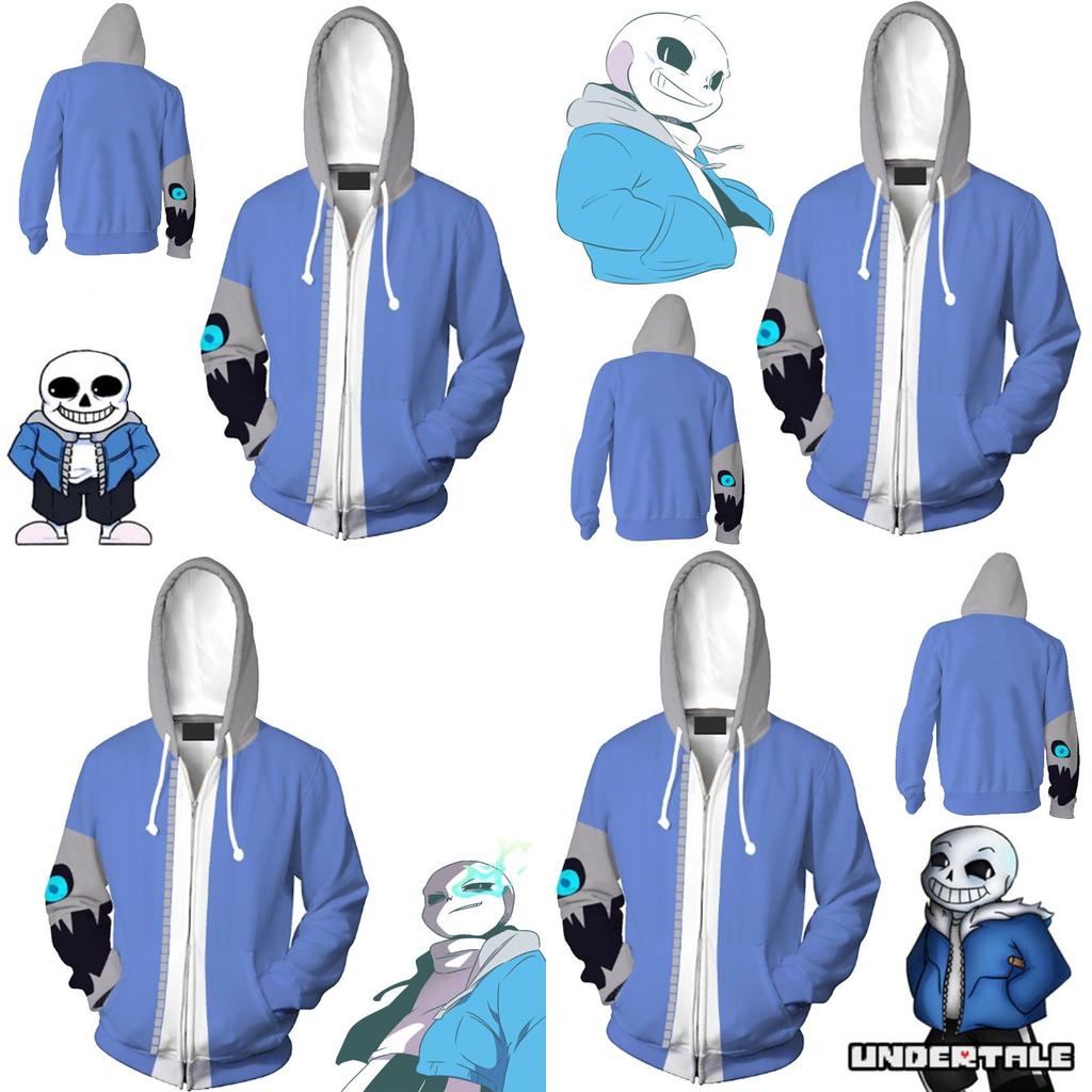 Felpa con cappuccio e giacca Cosplay 3D di Undertale Sans Design Morbido e Confortevole Per Tutti