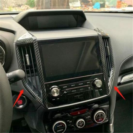 Carbon Fiber Center Air Outlet Vent Cover Trim For Subaru Forester 2019-2022