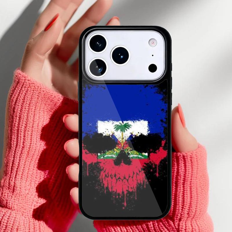 Haiti Haitian Flag Phone Case for iPhone 17 16 15 14 13 Pro Max Back Cover for 12 11 Pro Coque
