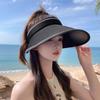 Hat female empty top sun protection hat travel summer UV protection cycling vacation seaside sun hat female