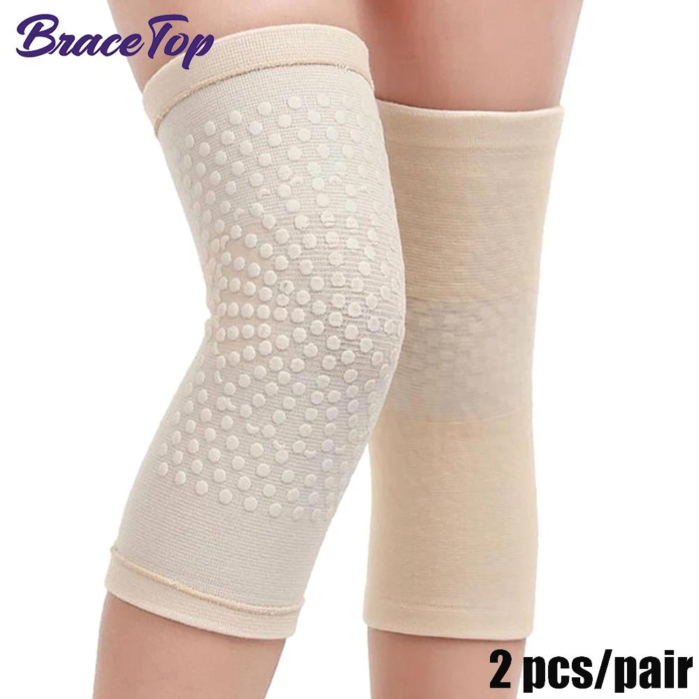 

1 Pair Self Heating Support Features Knee Pads Knee Brace Warm Perfect For Arthritis Joint Pain Relief Plus Injury Recovery Belt Knee Massager Pad L