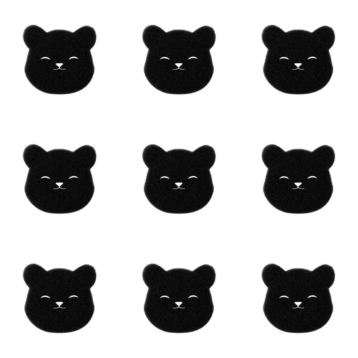 

Удалитель шерсти домашних животных Шарик для стирки Уловитель шерсти собаки кошки Стиральная машина Ворс Пух Удалитель шерсти Многоразовый Спонж для чистки одежды Двойного назначения для влажной и сухой уборки 9pc чёрный