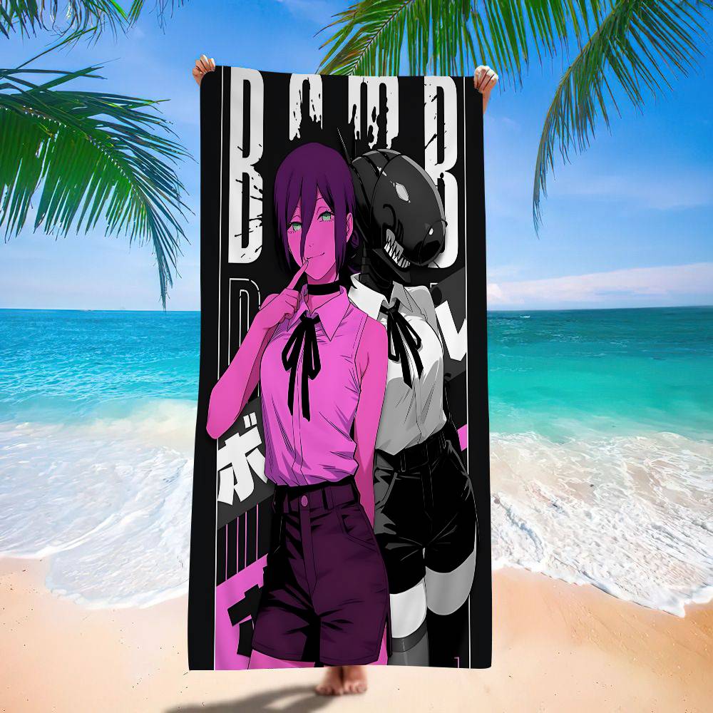 Anime C-Chainsaw M-Mans R-Rezes Big Microfiber Beach Towels Quick Dry Towel Sand Beach Towels Pool Towel For Travel Swim Pool Yoga