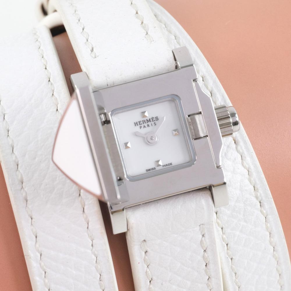 

HERMES Medor lock Watches ME2.112 Triple Tour White WhiteDial Stainless Steel/leather Quartz Analog display Women Used