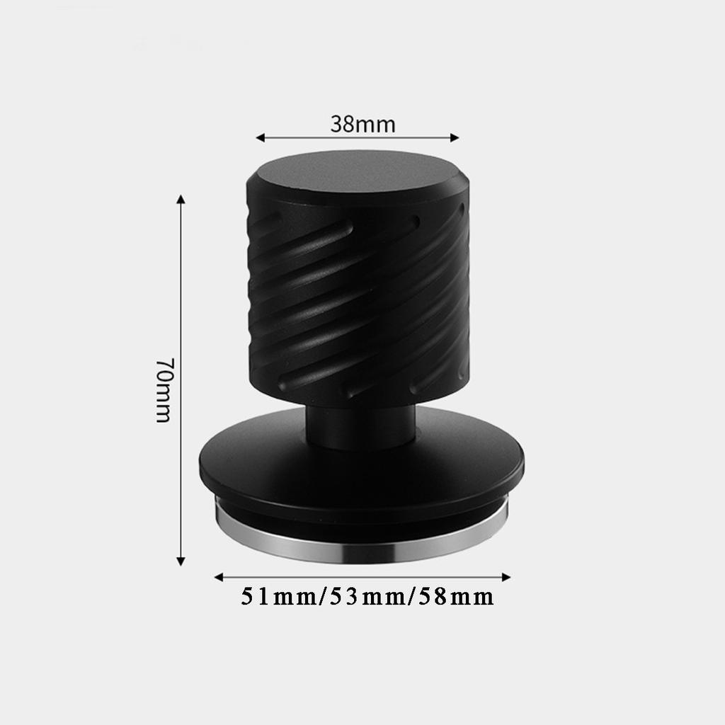 304 Stainless Steel Coffee Tamper with Dual Spring Constant Pressure 51mm/53mm/58mm Espresso Tamper for Threaded Barista Tool