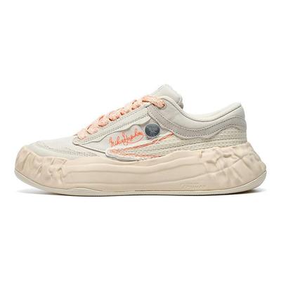 Mihara Yasuhiro X FM-15 Zapatos Casuales de Caña Baja para Mujer, Cómodos para Deporte, de Piel de Cerdo y Tela, Beige F12W224301FAG