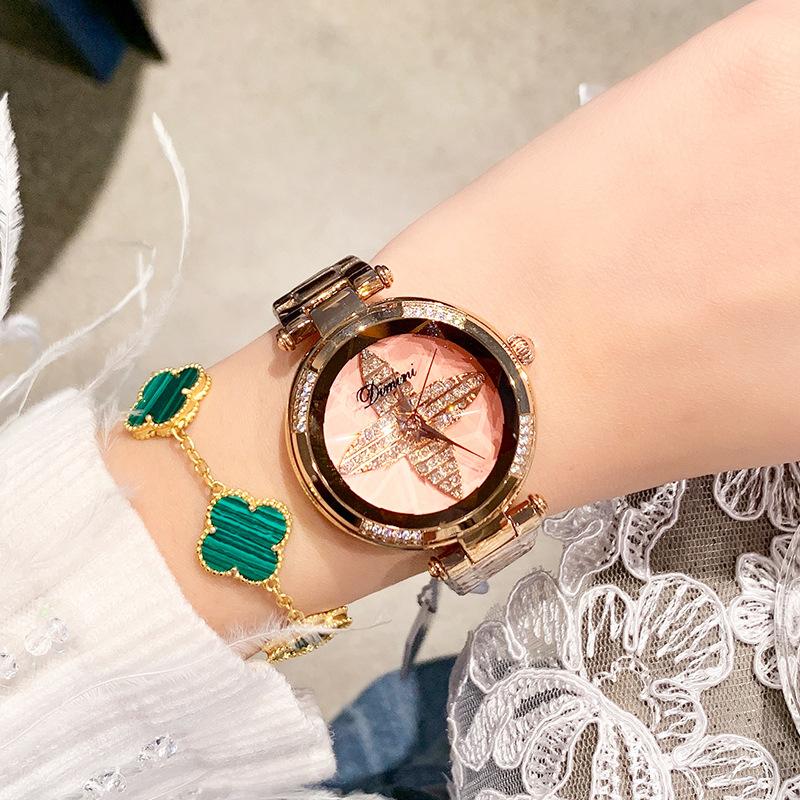 

Новые часы Lucky Four Leaf Clover Watch Caramel Pink Gold Универсальные часы