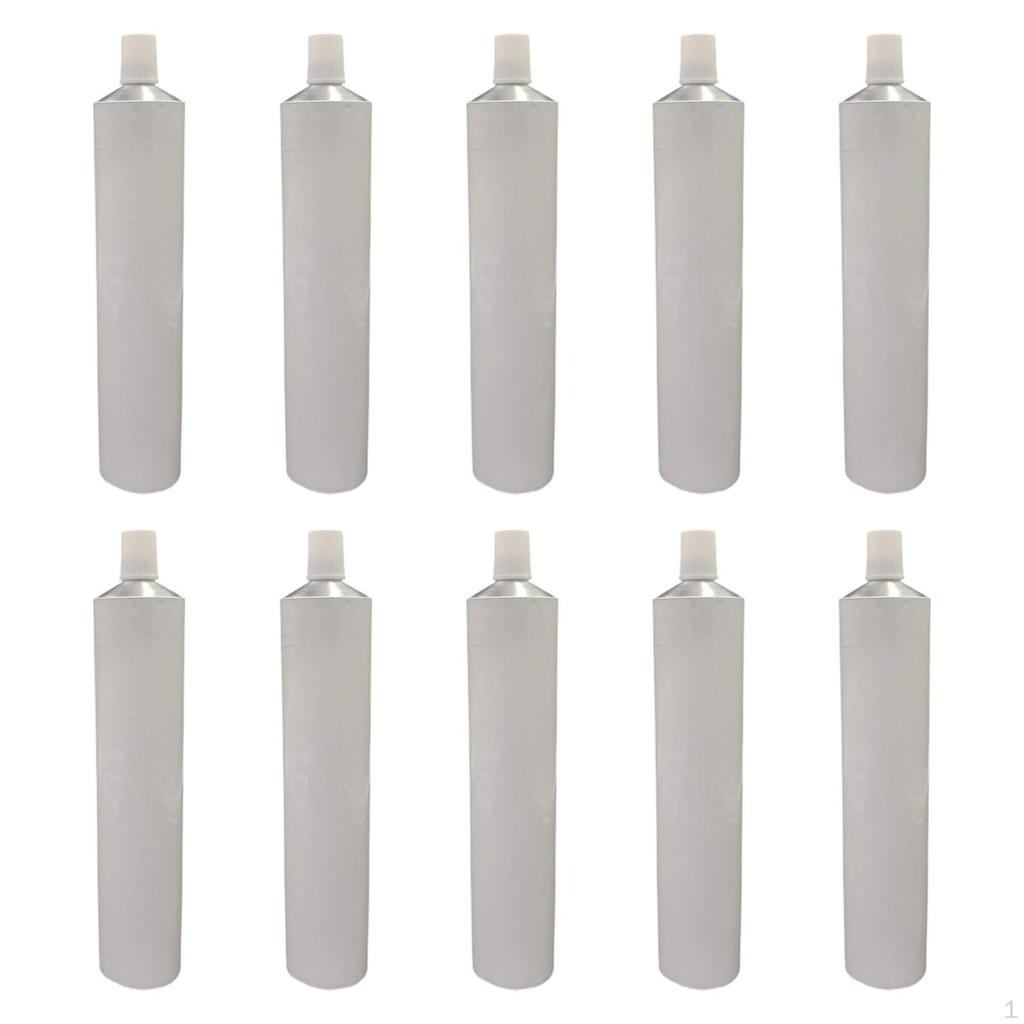 10 Stück Leere Farbtuben Aluminiumflaschen Acrylöl Nachfüllbar Probe Geeignet für Künstler