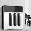 1/2/3 Gang Wall Glasses Panel Switches Enduring Electrical Light Switches Tempered Glass Panel Wall Light Switches
