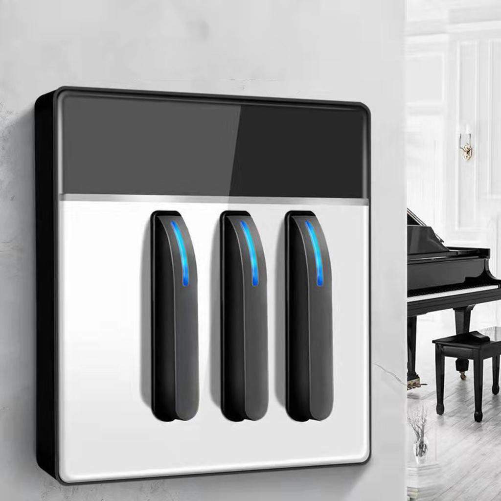 1/2/3 Gang Wall Glasses Panel Switches Enduring Electrical Light Switches Tempered Glass Panel Wall Light Switches