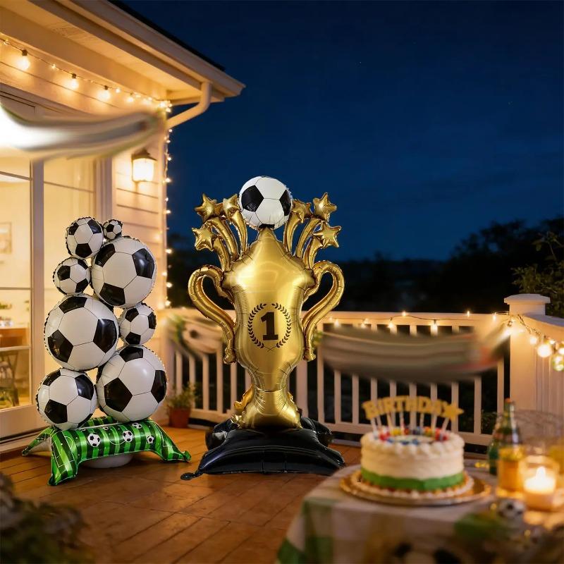 Giant Standing Soccer Foil Balloon, Football Theme Decor for Birthday, Baby Shower, Football Club & World Cup Party Ornaments