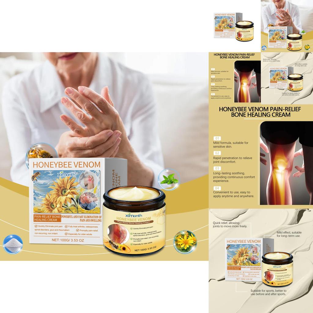 Ximonth Bee Venom Joint Care Cream Gentle Relief For Knee Discomfort And Daily Massage Therapy