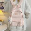 New Large-capacity Solid Color Alphabet Student Schoolbag, Street Trend, Outdoor Girls Backpack High Value