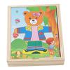 Bear Changing Clothes Pulzze Child Shape Matching Wooden Kid Creative Manual Activity Toy Idea Coordination Girl 2 To 5 Year Old