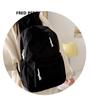 Korean Style Solid Color Nylon Lightweight Backpack - Versatile Casual Schoolbag for Students 2025, Unisex