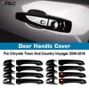 Fit for Chrysler Town And Country Voyager 2008~2016 Gloss Black Door Handle Cover Creative Stickers Trim Car Accessories Gadget