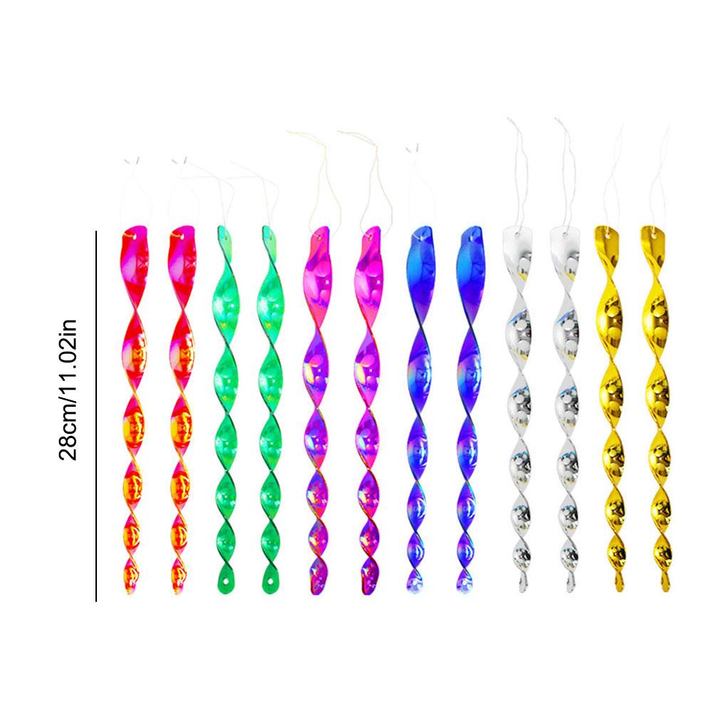 12Pcs Reflective Bird Repeller Waterproof 30CM Wind Rotating Rod Reusable Bird Deterrent Rod for Home Yard Patio Decoration
