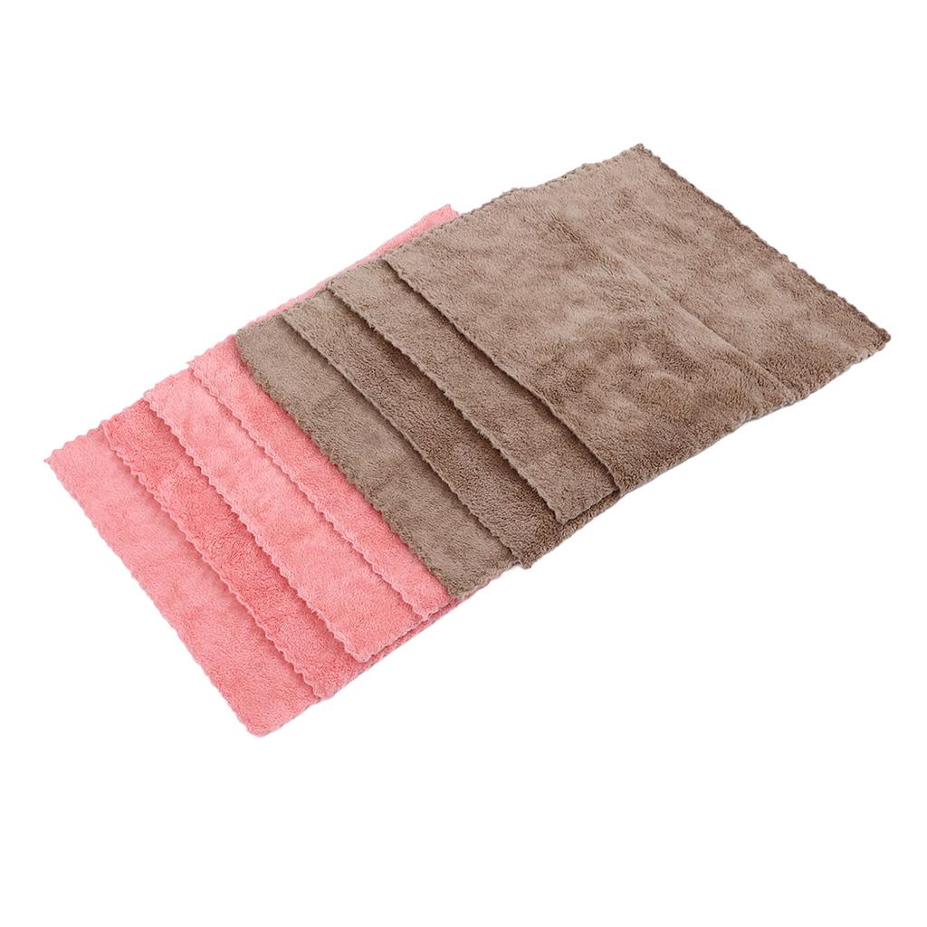 8pcs set Super Absorbent Microfiber Kitchen Dish Cloth Anti Sticking Oil Cleaning Towel