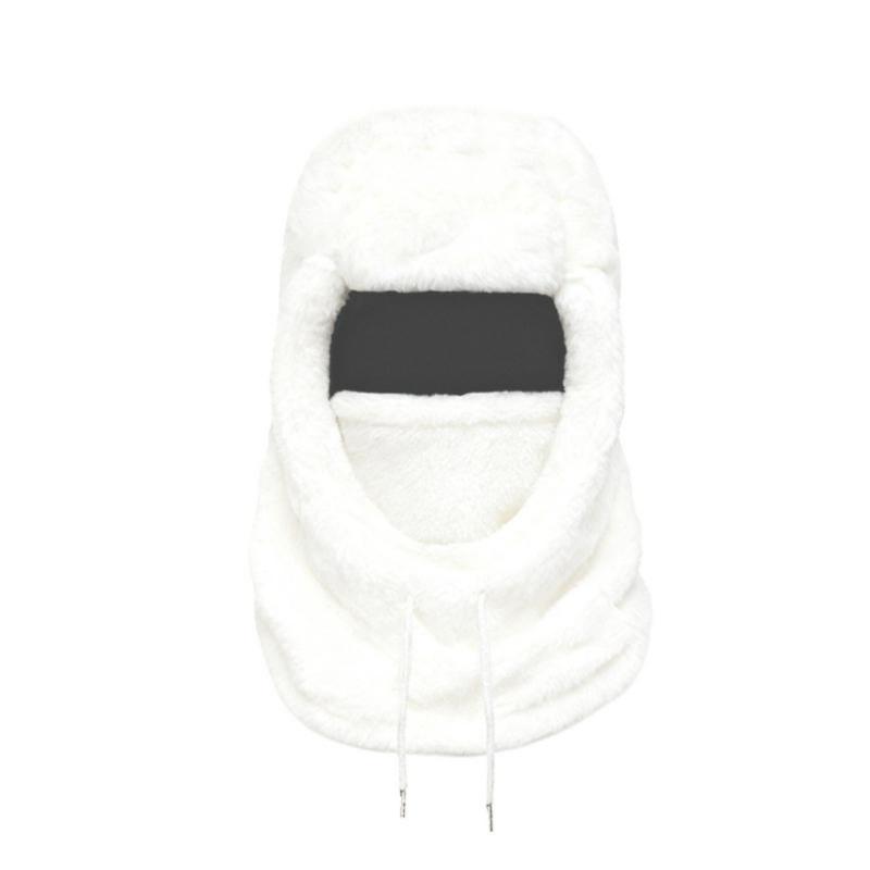 Winter Warm Men's and Women's Velvet Neck Scarf One Piece Hat