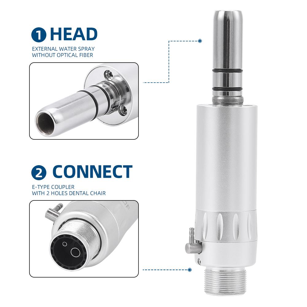Dental High Speed Low Speed Handstück Kit 2/4 Löcher Standard Kopf Druckknopf Einzel Wasser Spray Contra Winkel Luftmotor Gerade