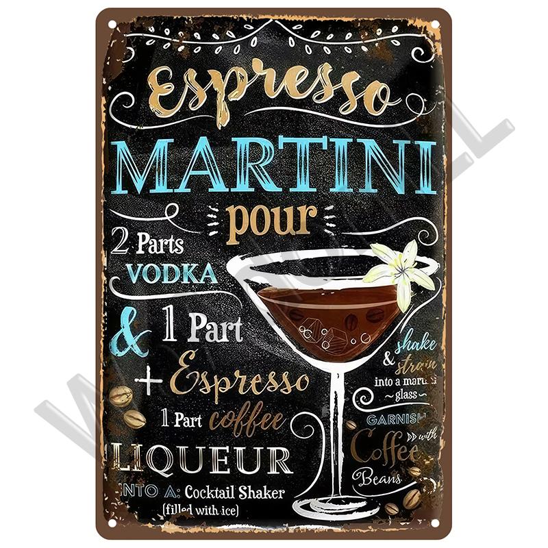 Insegne Metalliche da Bar Vintage Bagno Casa Soggiorno Casa Articoli Decorazioni Murali Retrò Arredamento di Lusso Poster Artistici da Interno Insegne in Latta