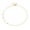 Fashion Letter Titanium Steel Necklace Chain Women'S Stone Collarbone Chain Fashionable Versatile Simple Premium
