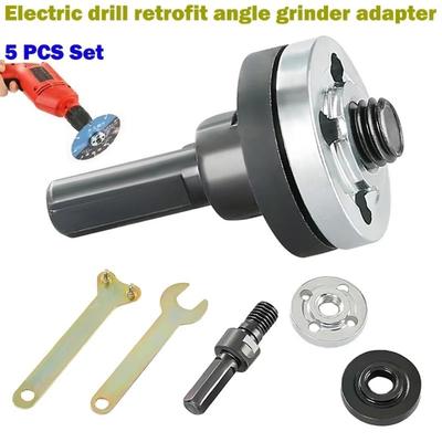Metal Angle Grinder Adapter Connecting Rod Mandrel Electric Drill Converter Arbor Disc Wheel Flange Nut Parts Set