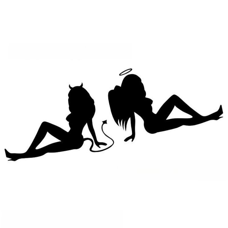 NEW Car Sticker sexy Beauty Temptation To Angels And Demons Funny 3D Stickers and Decals Sticker Styling Sticker