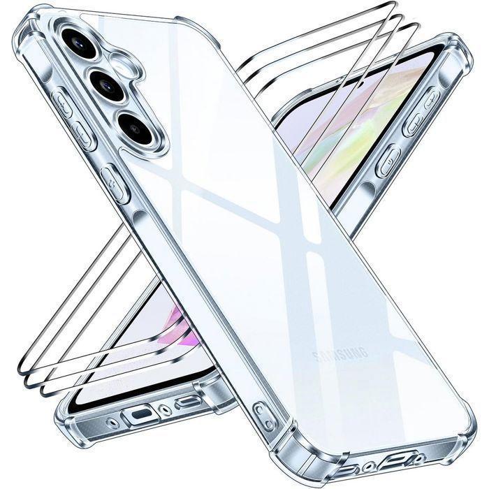 Coque de Protection - BOOLING - Samsung Galaxy A35 - TPU Transparente - 2 Verres Trempés - Antichoc
