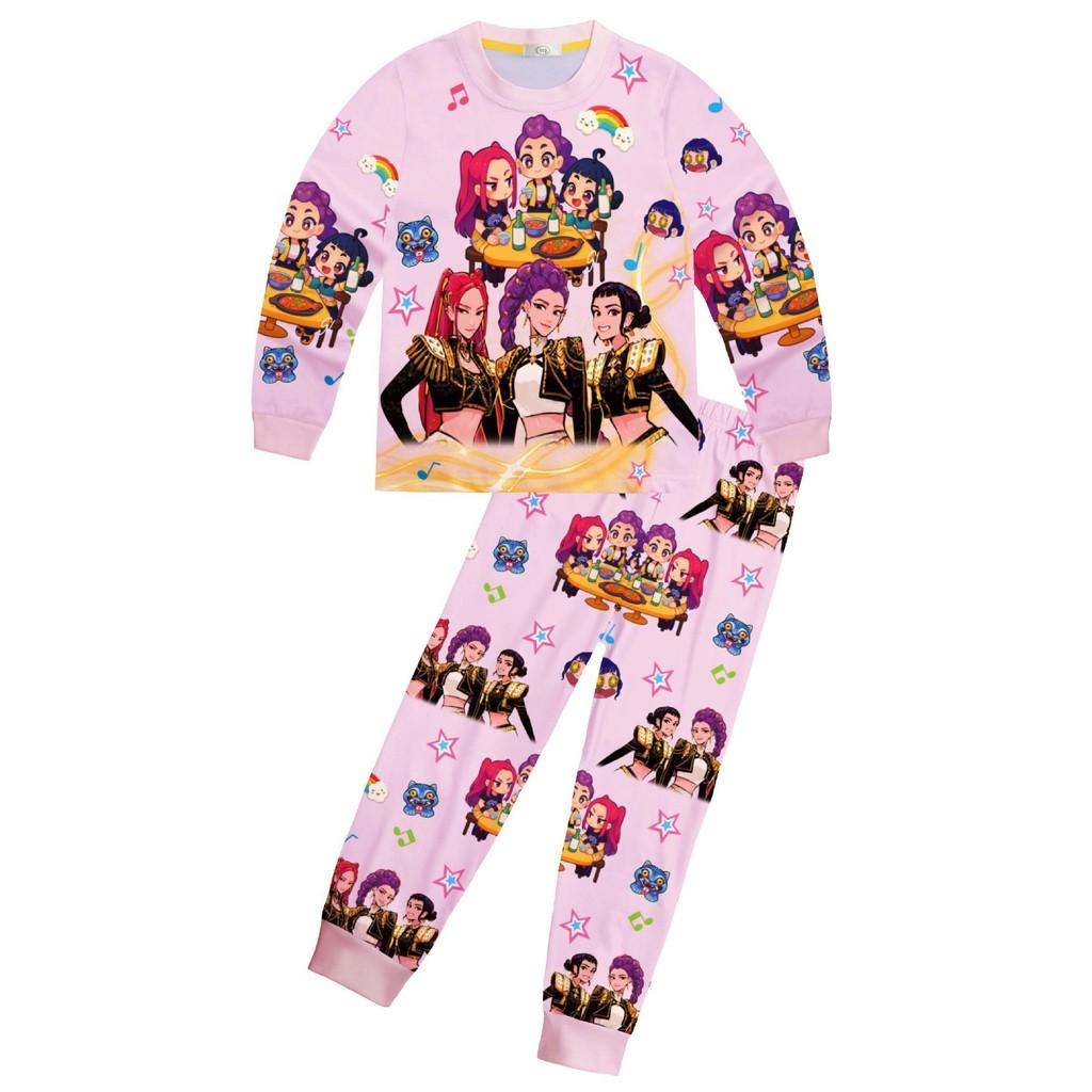 

Kids Girls POP Rumi Zoey Mira Print Long Sleeves T-Shirt Top Pants Trousers Pajamas Sleeping Sleepwear Sets 150cm