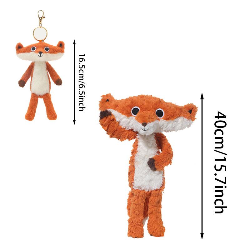 40/16cm Kreskówkowa Pluszowa Zabawka Lis Kawaii Pluszowa Lalka Lis Poduszka Wypchane Zwierzę Lis Brelok Zawieszka do Plecaka Dekoracja Domu Prezent dla Dzieci