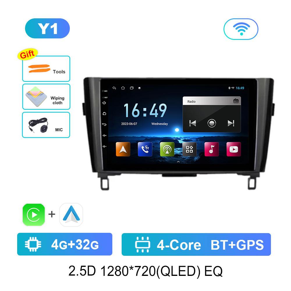 Player Multimedia Video Auto Stereo DSP Android 14 pentru Nissan Qashqai J11 X-Trail 3 T32 2014 - 2018 WiFi Navigație GPS Ecran HD