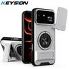 KEYSION Magnetic Phone Case for Infinix Note 60 Ultra 5G Slide Camera Protection Upright Stand 360° Ring Shockproof Back Cover