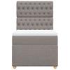Box Spring Bed with Mattress Taupe 80 x 200 cm Fabric