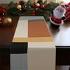 Modern Minimalist Geometric Color Block Table Runner, Artistic Home Decor for Living Room Dining Table