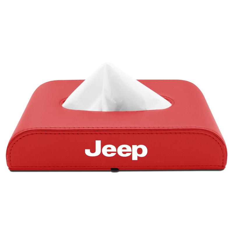 

1 шт. Тримач для серветок в автомобіль, Органайзер для підлокітника, Автомобільні аксесуари для Jeep Compass Gladiator Grand Cherokee, Аксесуар Renegade Wrangler червоний