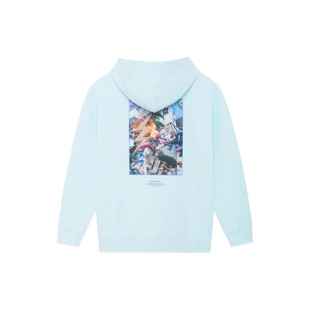 Li Ning Sweatshirts Unisex Blau Mit Kapuze Mittel Regulär AWDSE73-3