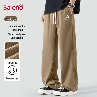 Baleno Men's Corduroy Wide-Leg Casual Pants