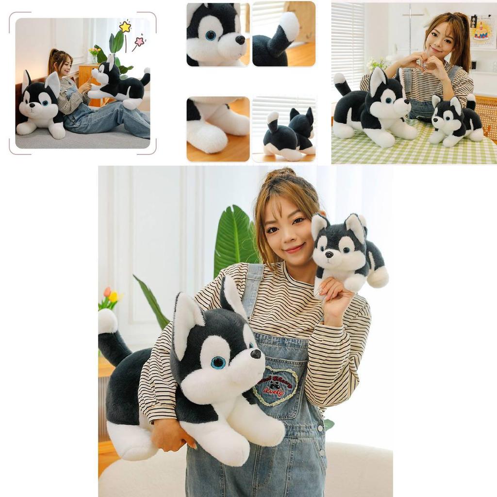Weiches Plüsch Siberian Husky Spielzeug für Kinder Entzückendes Stofftier Kuscheltier