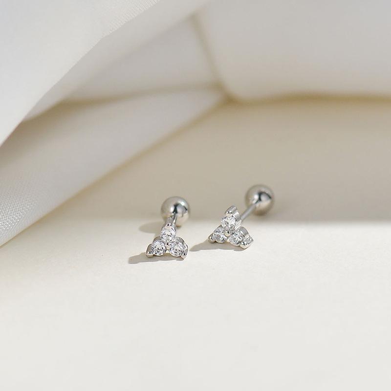 2 Paires Boucles d'Oreilles Créoles Petites Câlins en Acier Inoxydable Pour Femmes Petit Pendentif Cristal Zirconium Boucles d'Oreilles Cartilage Bijoux Piercing
