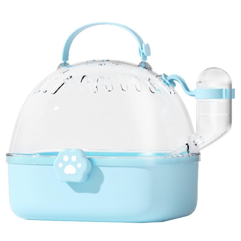Pet Carriers Cage Portable Cage Hamster Bird Carrier Cage Outgoing Outdoor Travel Pet Hamster Cage with Water Bottle