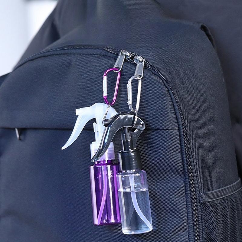 60Ml Mini Travel Accessories With Carabiner Hook Makeup Tool Lotion Samples Sub-Bottling Empty Container Trigger Spray Bottles