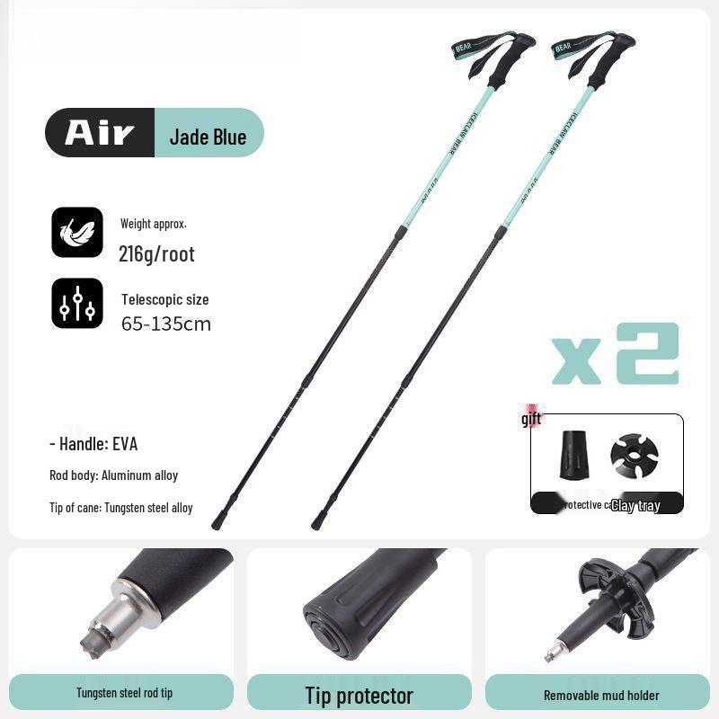 Telescopic Hiking & Trekking Poles with Inner & Outer Locks - Professional Climbing Gear for All Ages
