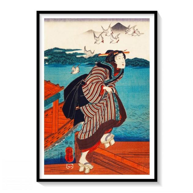 

Плакаты и принты японской культуры, настенная роспись, японское художественное украшение, гостиная, восточный дом, винтажные художественные картины на холсте без рамы 21x30cm No Framed