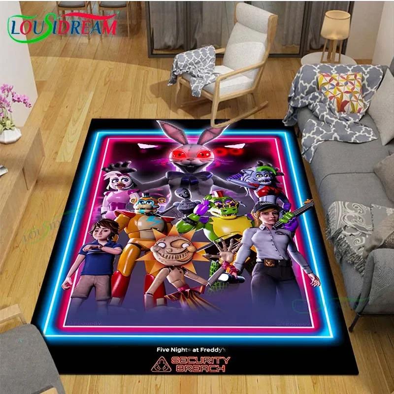 Tappeti Stampati con Orso di Five Nights at Freddy's Tappeti Decorativi per Stanza dei Bambini Soggiorno Tappeti per Camera da Letto Tappeto Anime